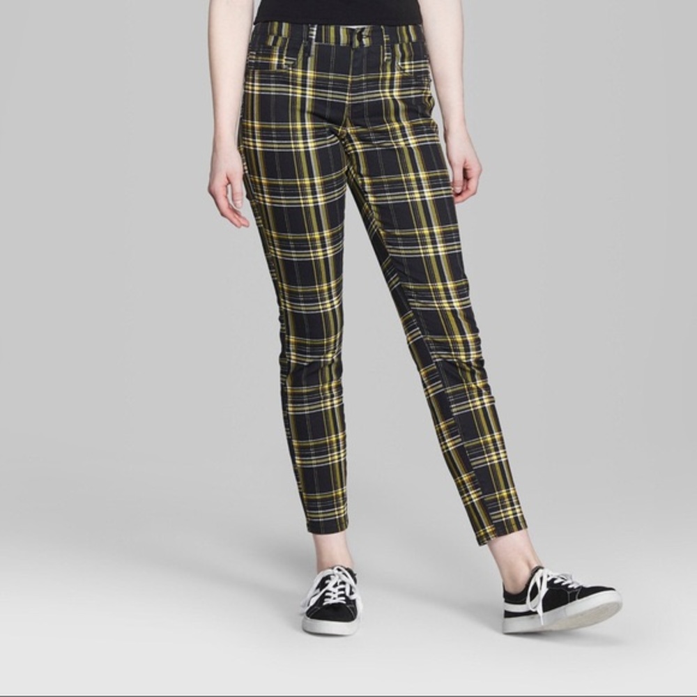 Yellow / Black Wild Fable Plaid Pants
